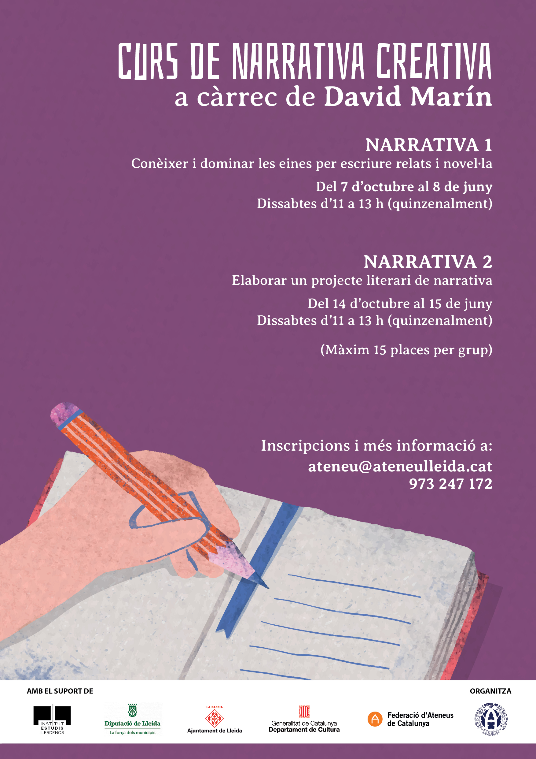Cartell curs narrativa creativa 2023-2024