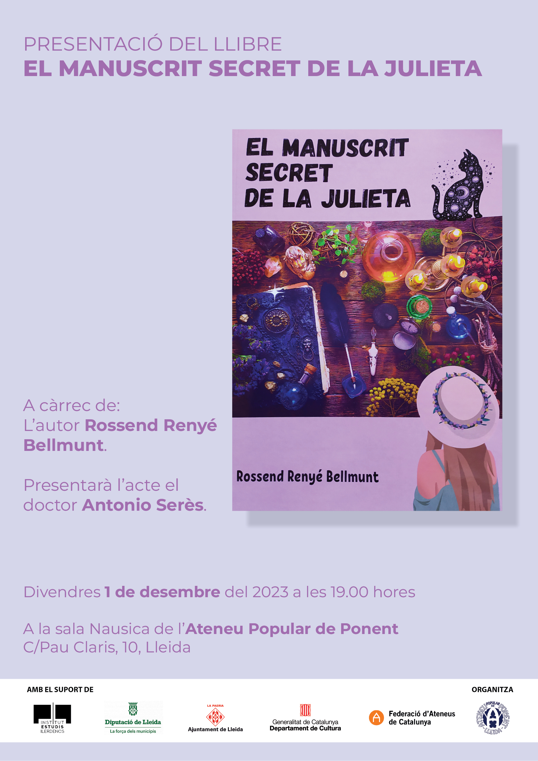 Cartell_El manuscrit secret de la Julieta a l’Ateneu Popular de Ponent
