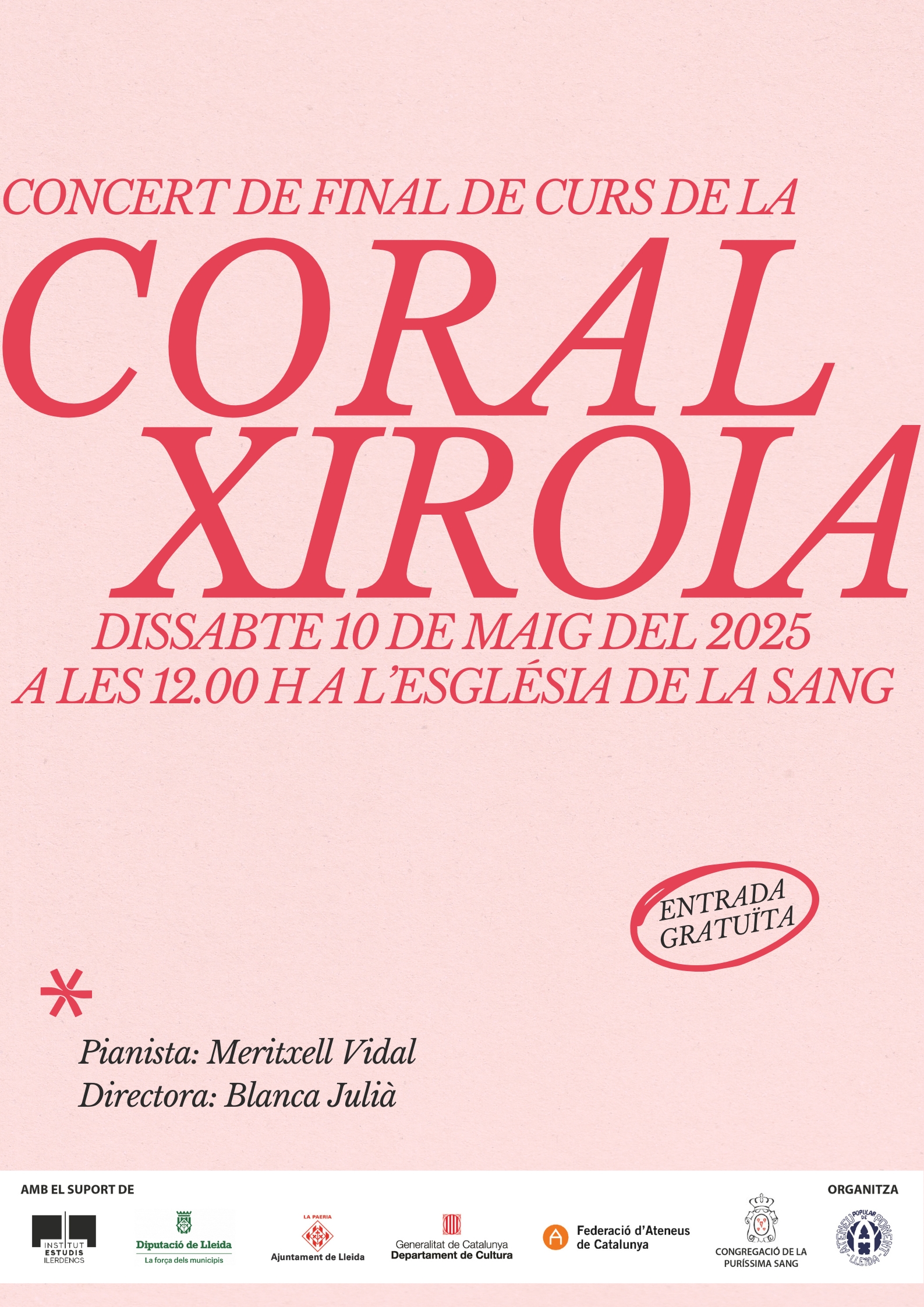 Cartell_Concert final de curs Coral Xiroia 2025