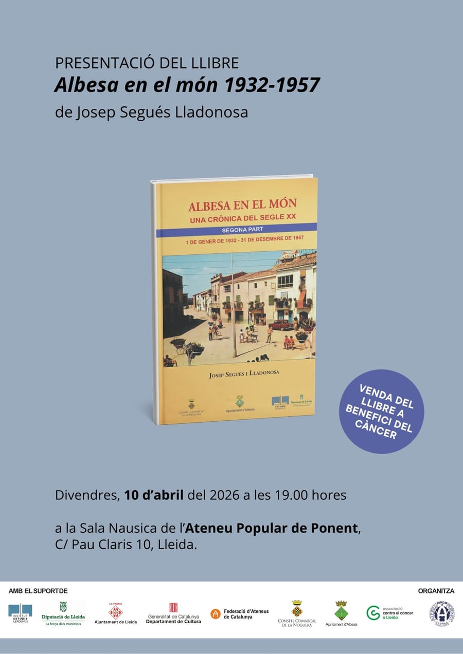 WEB_Cartell_Presentació llibre ‘Albesa en el món’